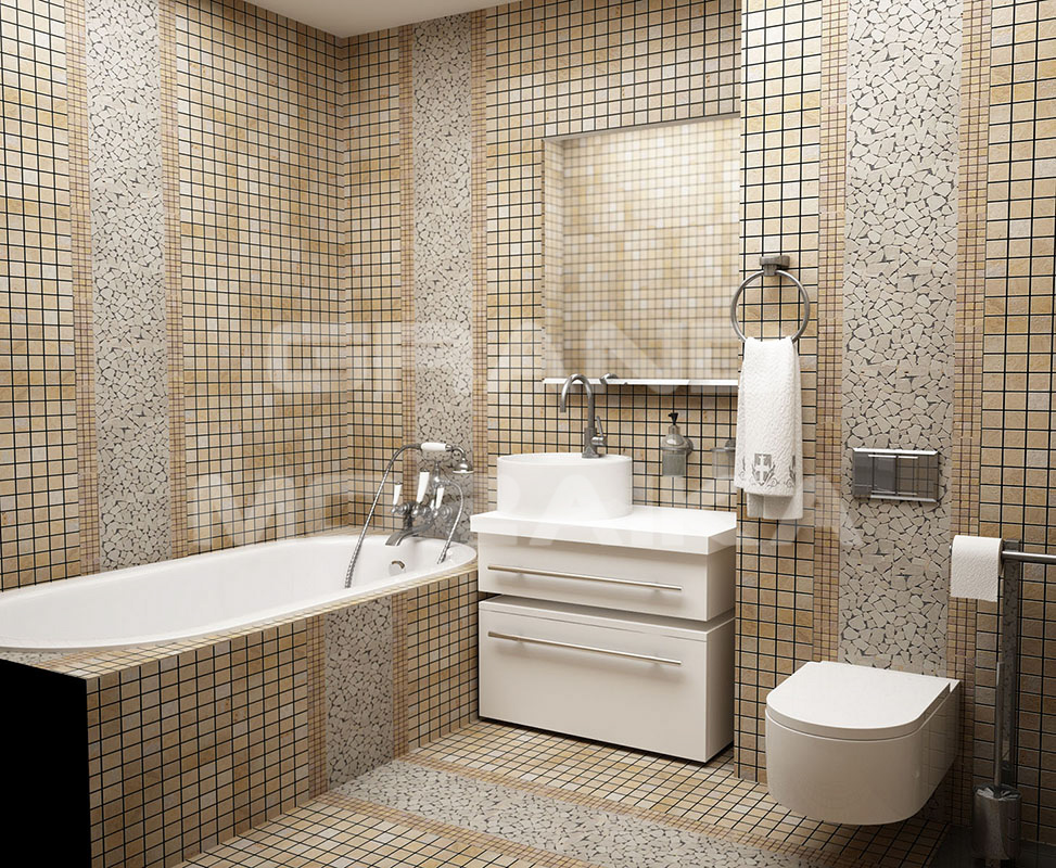 Мозаика M025-48P (Crema Marfil) серия Adriatica