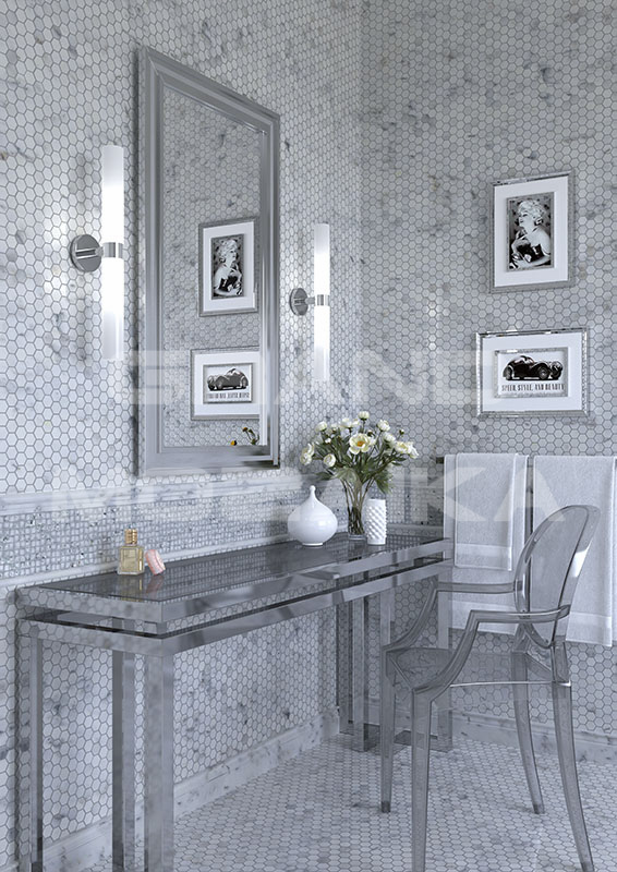 Мозаика 7M088-DP (Carrara) серия Paladium