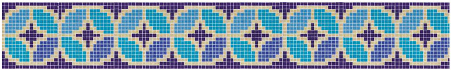 Бордюр мозаичный №12 серия Бордюры