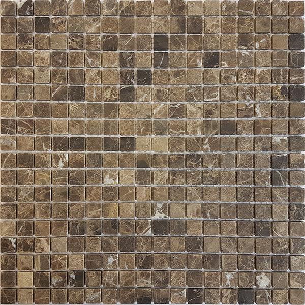 Мозаика АМ-1С (Emperador Dark) тонкая серия Marble Slim