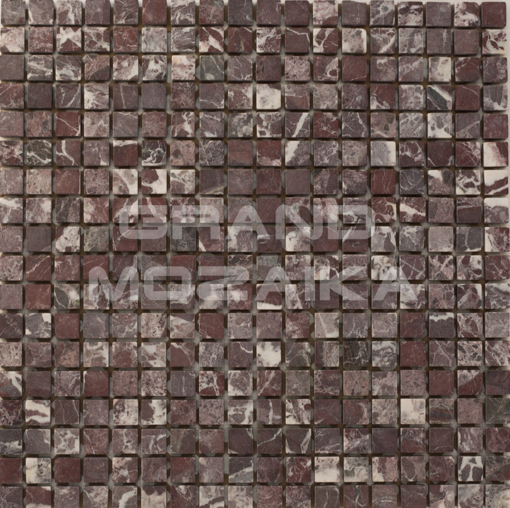 Мозаика АМ-49С (Rosso Levante) 15х15 серия Marble