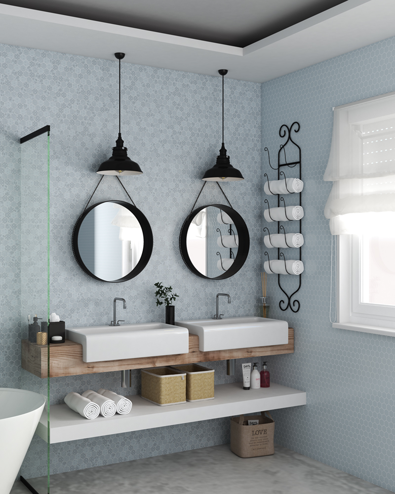 Мозаика Matt 925 Hex Light Blue серия Nordic