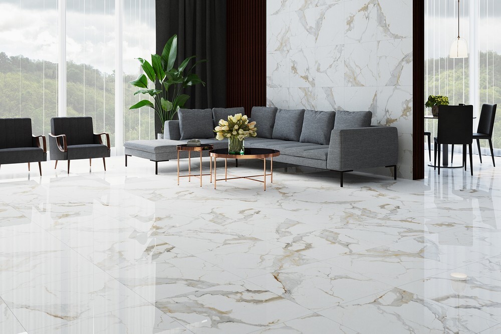 Плитка Calacatta Blonde 60x60 Polished серия Oasis