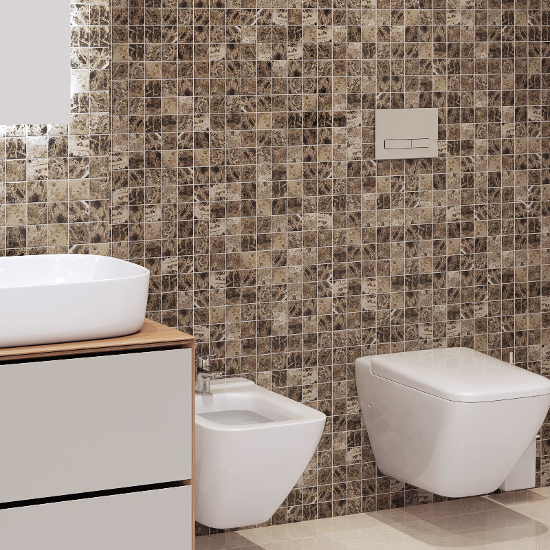 Мозаика Dark Emperador Polished 48X48 серия Wild Stone