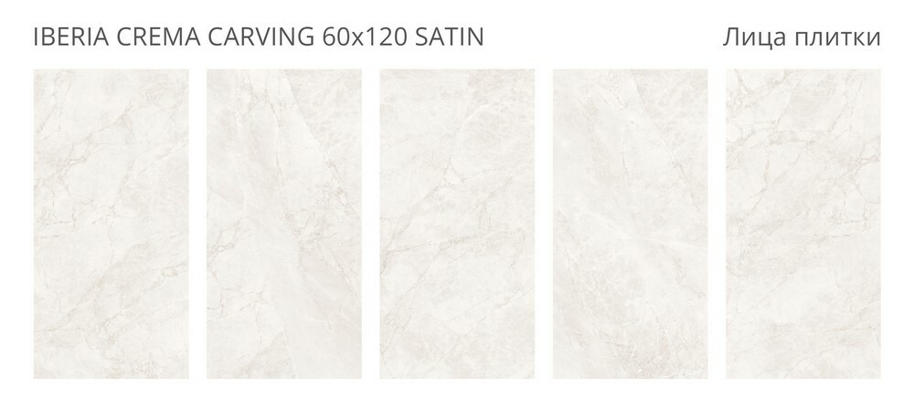 Плитка Iberia Crema Carving Satin 60x120 серия Luna Rossa