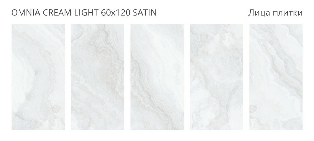 Плитка Omnia Cream Light 60x120 Satin серия Luna Rossa