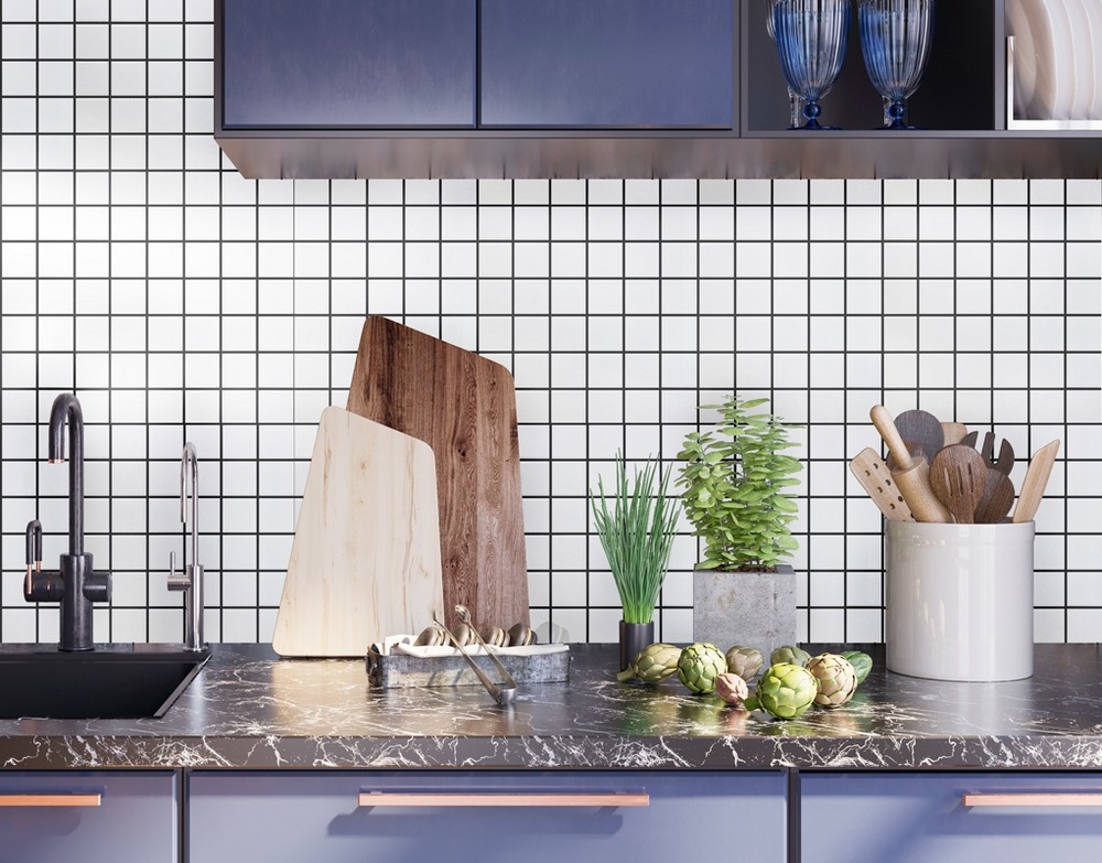 Мозаика White Matt 48x48 (WB31000) серия Homework