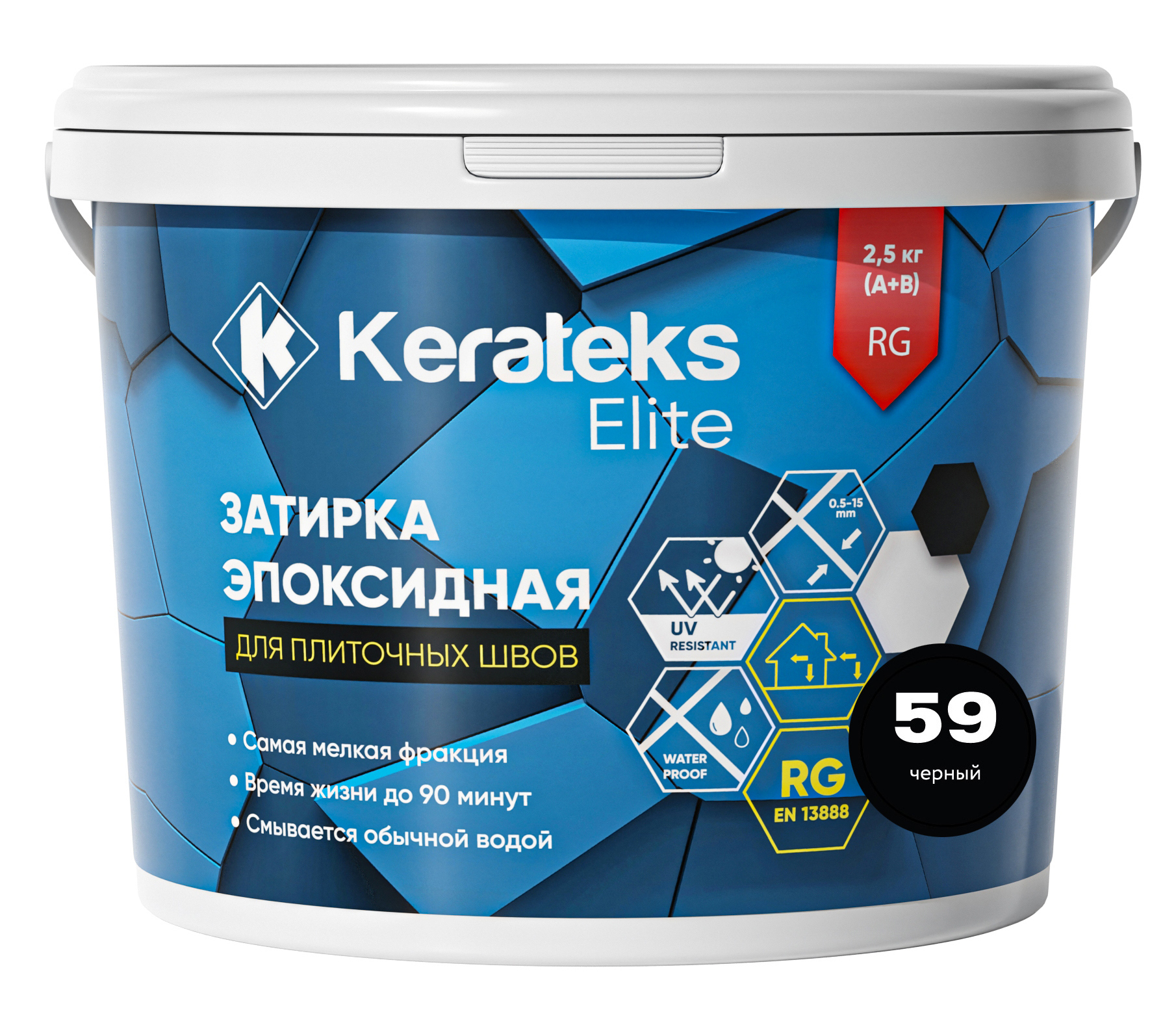 Затирка 59 Черный, 2.5 кг серия Kerateks Elite