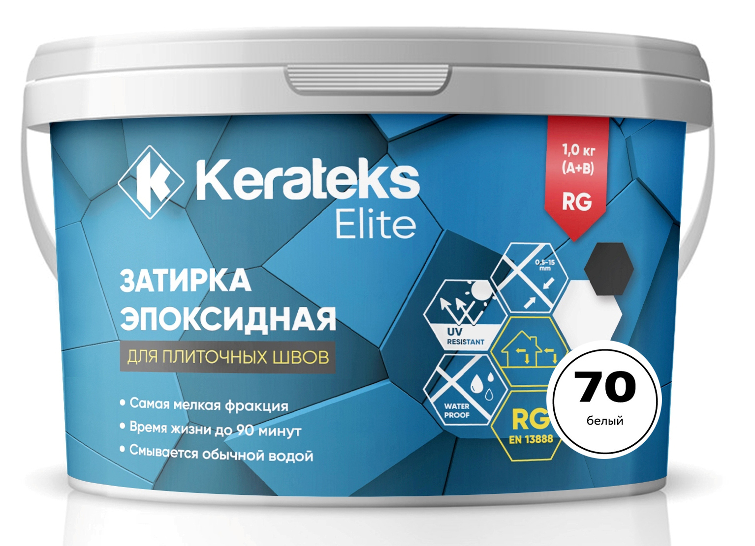 Затирка 70 Белый, 1 кг серия Kerateks Elite