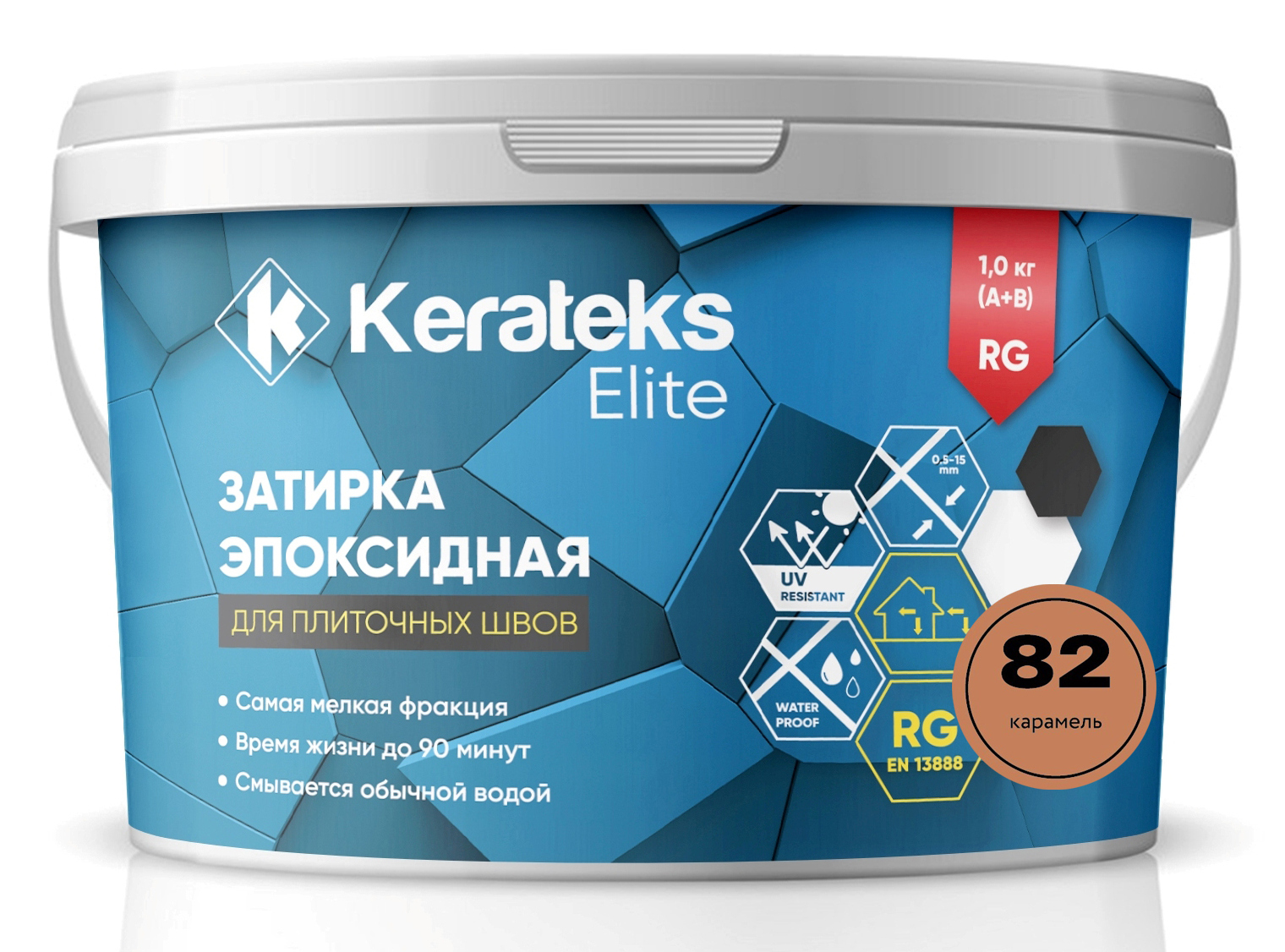 Затирка 82 Карамель, 1 кг серия Kerateks Elite