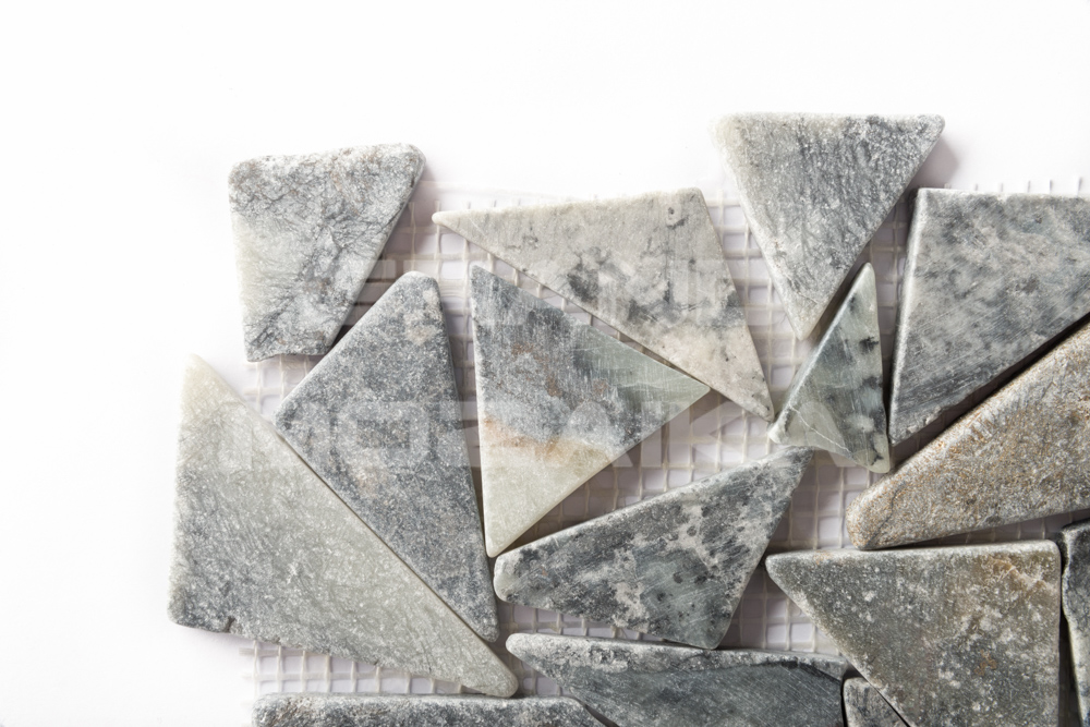 Мозаика 052378 MS-TRI МРАМОР серый треугольный серия Nature