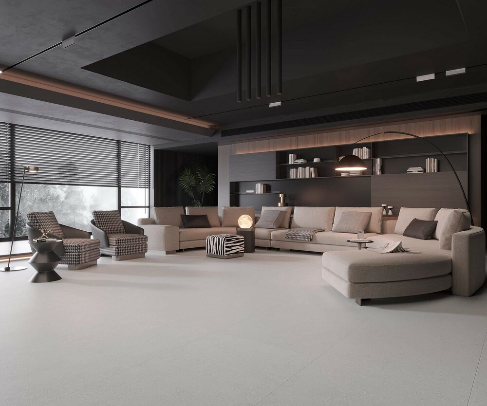 Плитка BENEFIT LIGHT GREY rect. matt 60*120 серия Porcelain Tile Stone