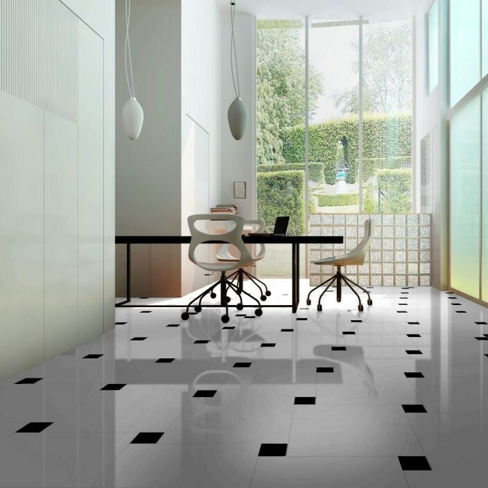 Плитка Minimal white polish 60*60 серия Porcelain Tile Stone