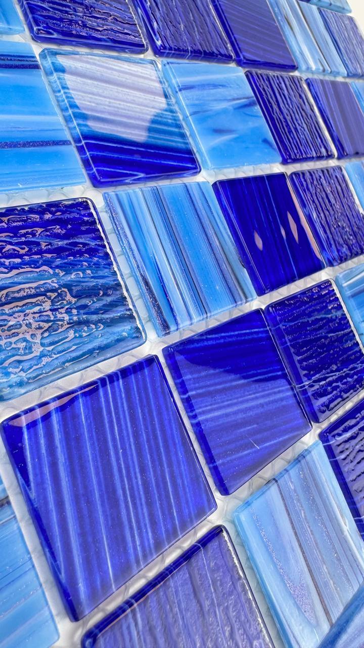 Мозаика Alaska dark blue серия Crystal Bona