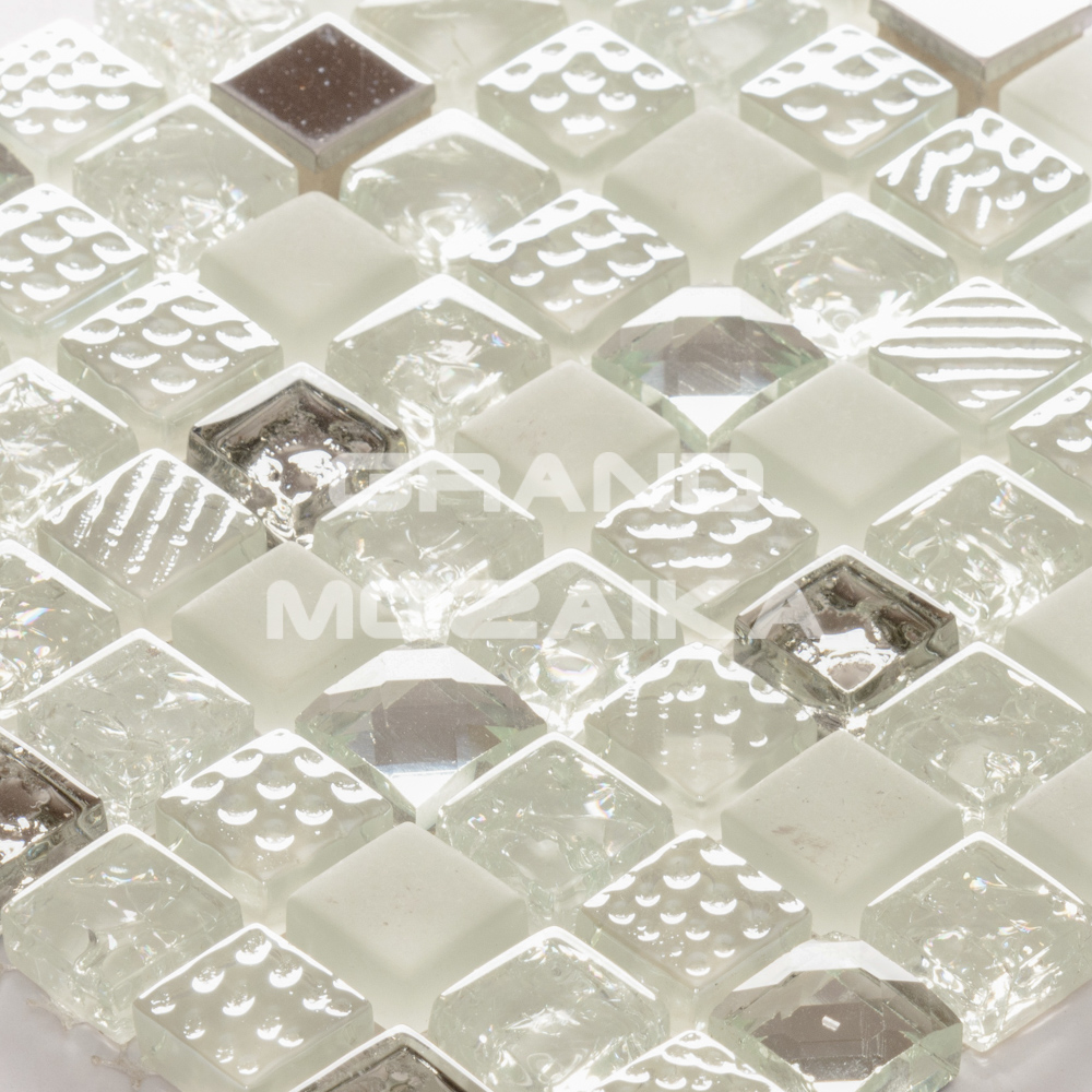 Мозаика Crystal white серия Glass