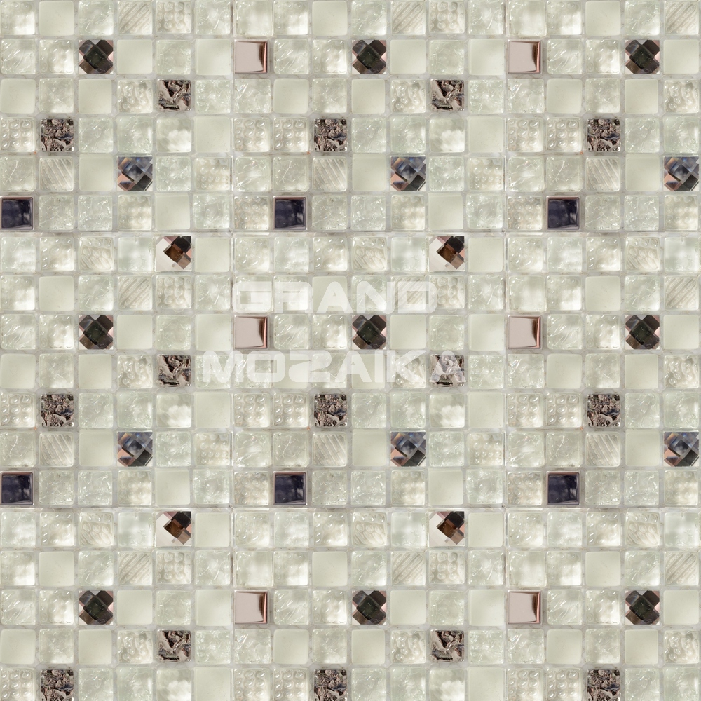 Мозаика Crystal white серия Glass