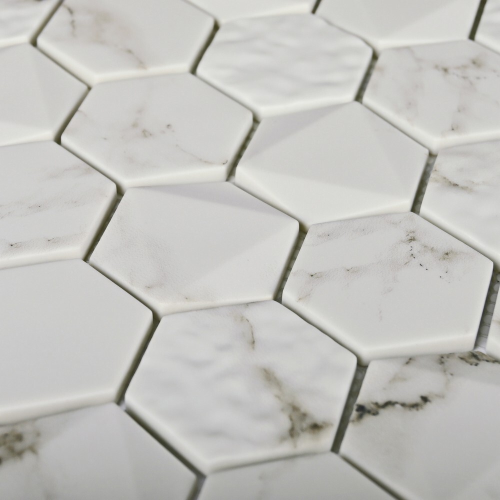 Мозаика Volume White серия Misti Glass