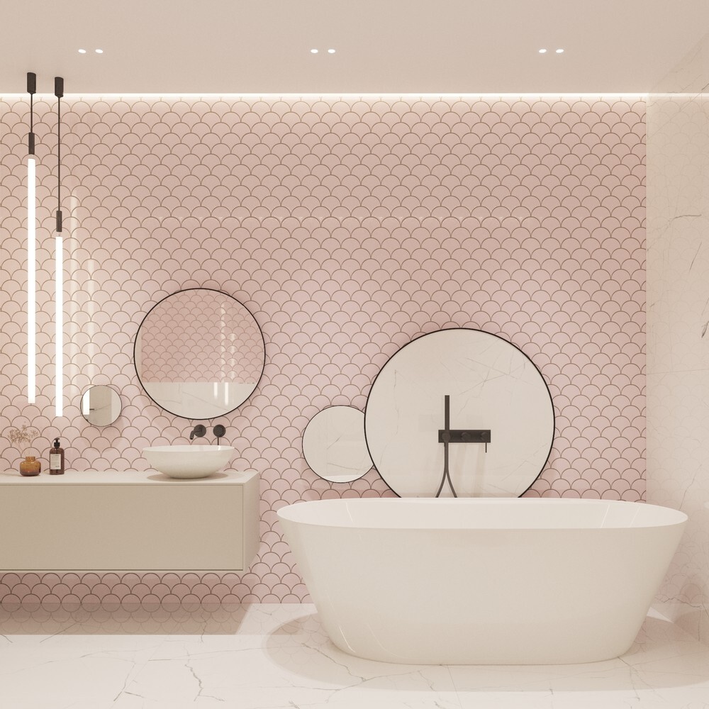 Мозаика Pink Scales серия Orro Ceramics