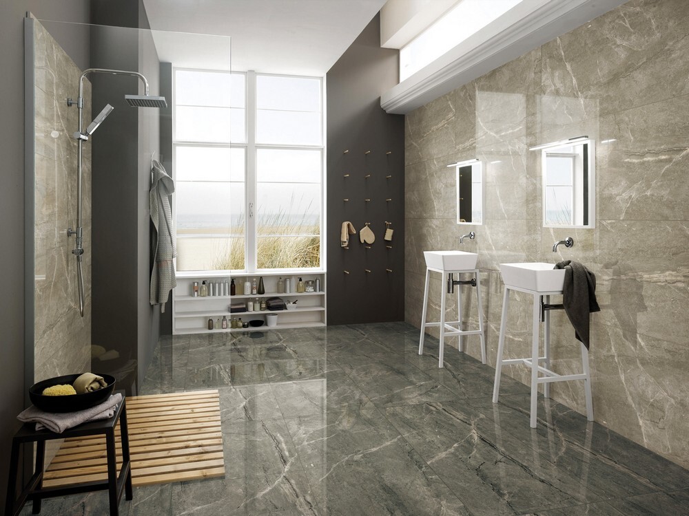 Плитка Breccia silver venato 120x60 POL серия Marble Porcelain Thin