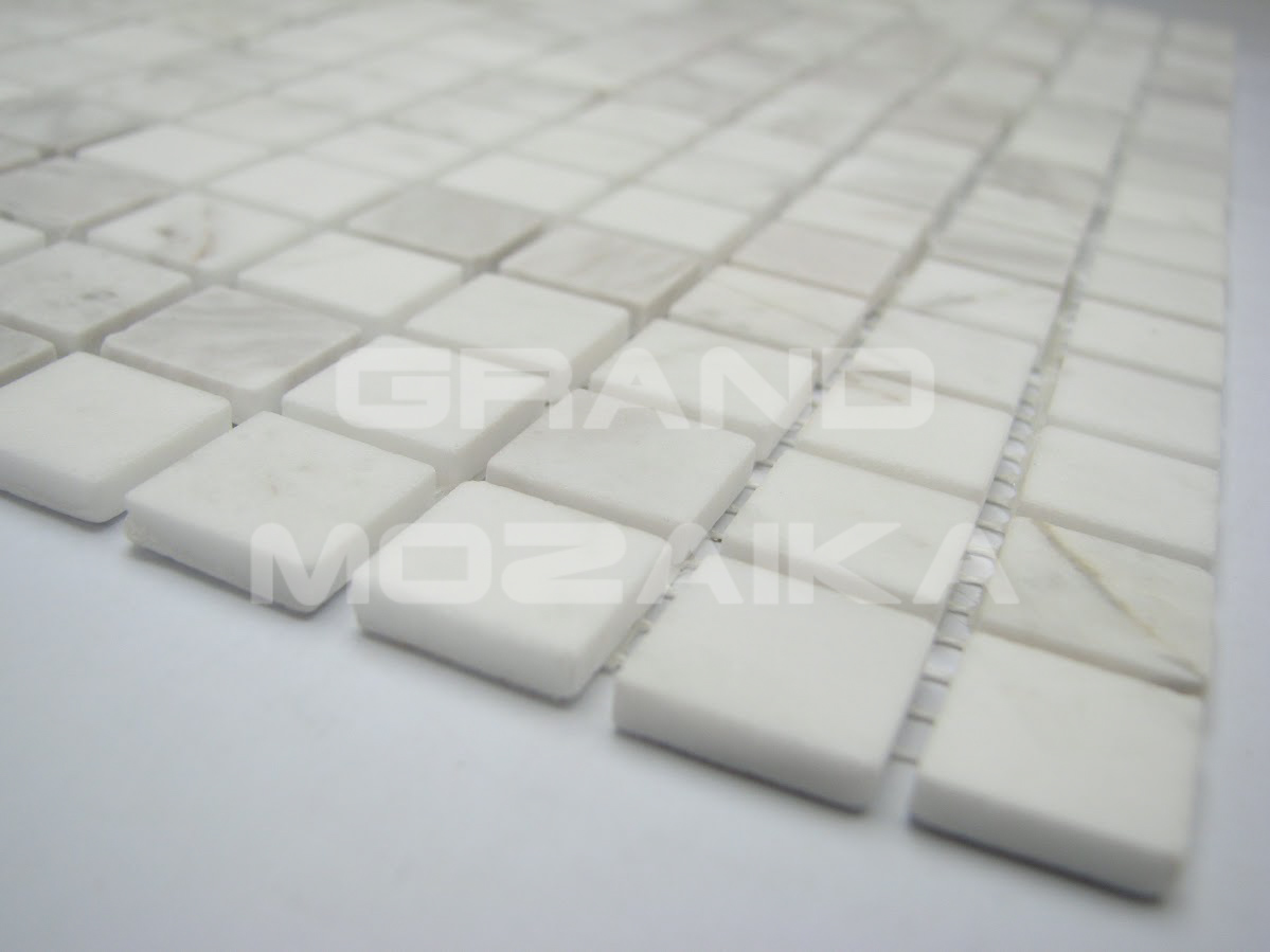 Мозаика Dolomiti bianco MAT 15x15х4 серия Pietrine Slim