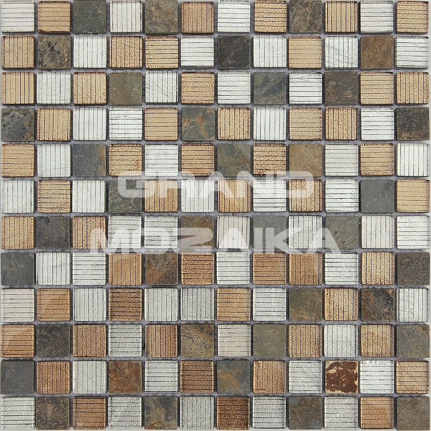 Мозаика Alcantara ruggine 23x23x8 серия Naturelle