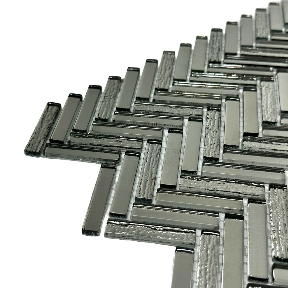Мозаика CHEVRON SILVER серия Glass-M