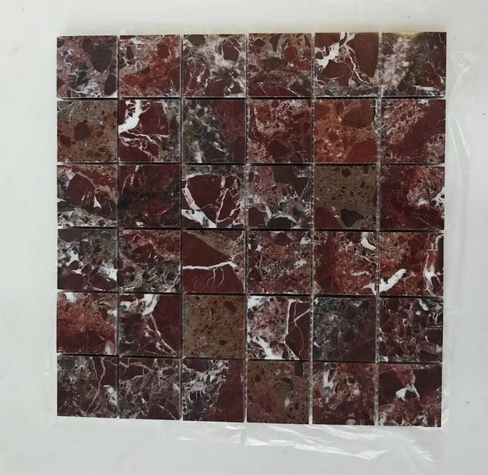 Мозаика ROSSO LEVANTO POL 48x48 серия Marble Stone