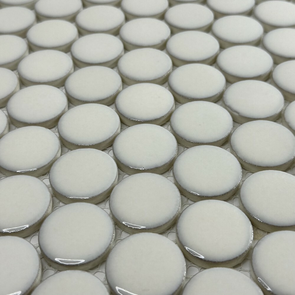 Мозаика ROUND WHITE серия Glass-M